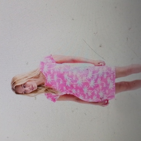 Capelton Palm Tree Dress Crew Neck T-shirt Beachy Pool Party 100% Cotton Med NWT - Picture 2 of 8